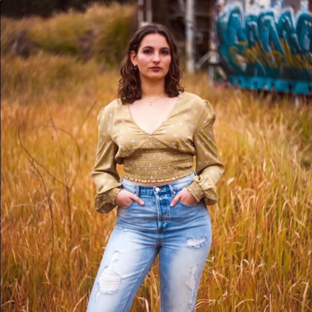 Urban Outfitters Long Sleeve Crop Top